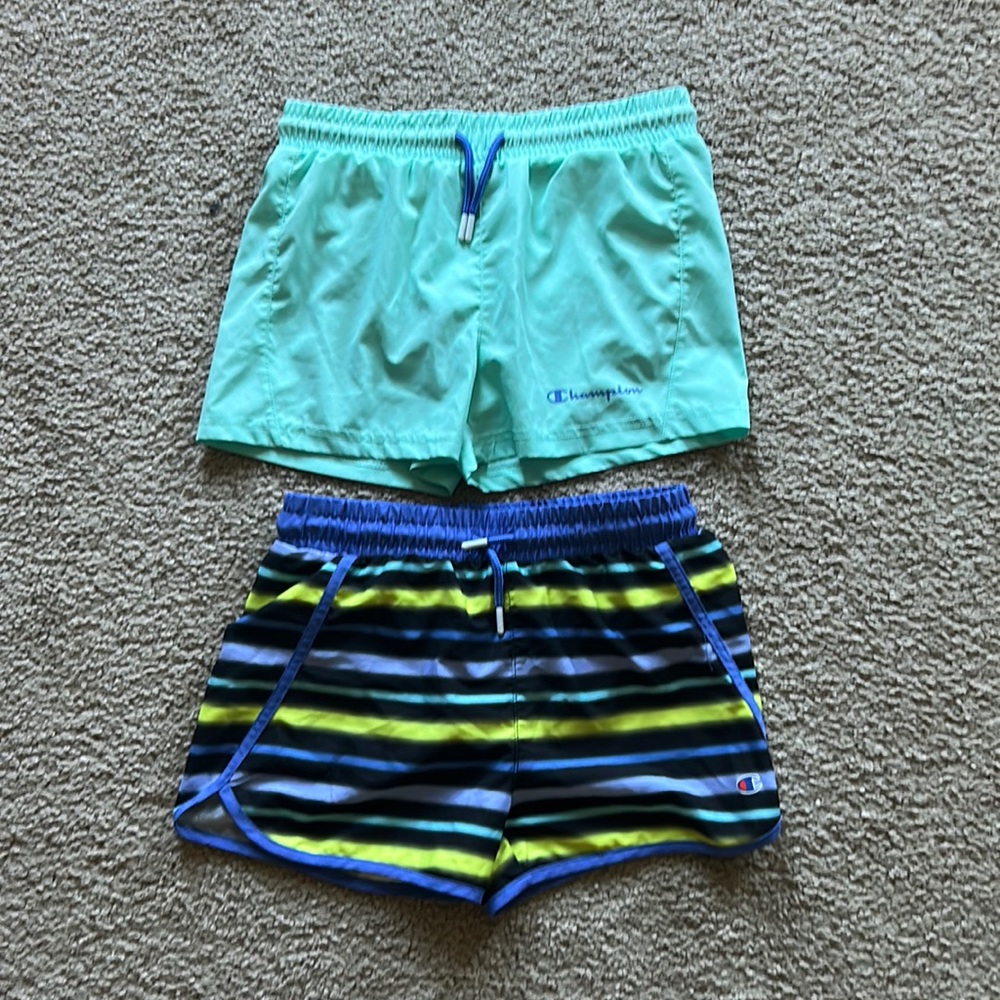 2 pack-Girls 10/12 champion shorts with built in underwear